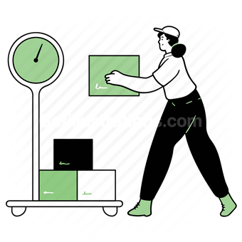 logistic, measurement, box, package, measure, weight